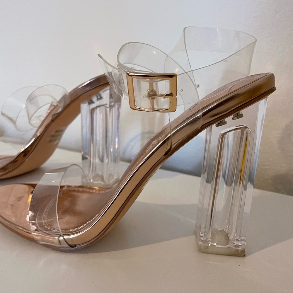 Clear Strap Acrylic Heal Special Ocassion Shoes